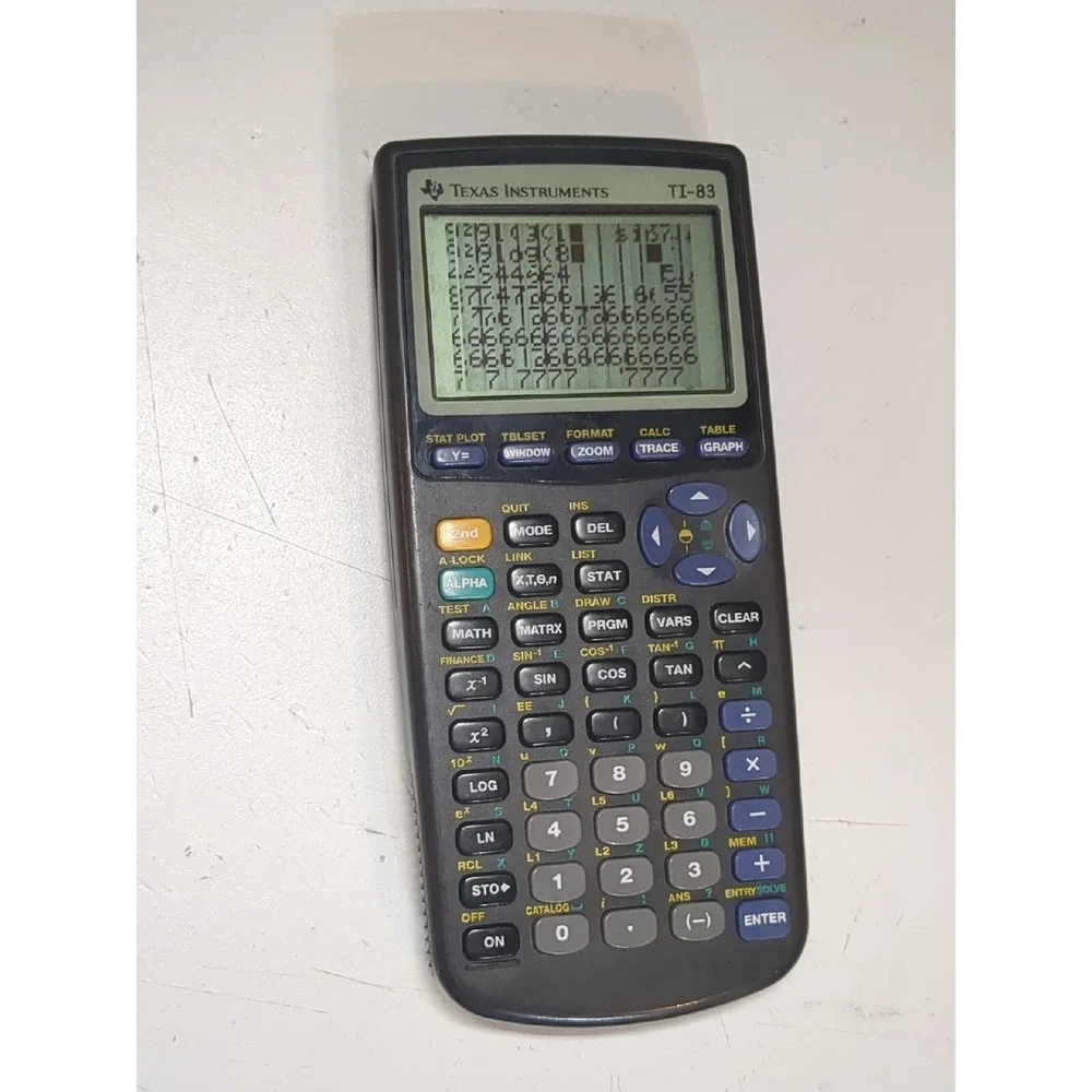 Texas Instruments TI-83 Plus Graphing Calculator w/Cover PARTS screen Issue Ee